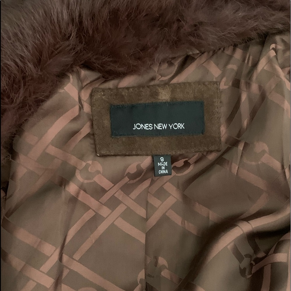 Leather Faux Fur Lined Jacket